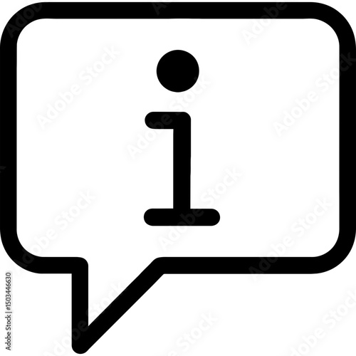 Minimalist tooltip icon with info symbol