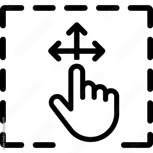 Minimal vector drag-and-drop zone icon