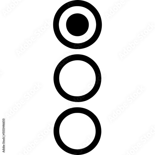 Minimal vector radio button icon design