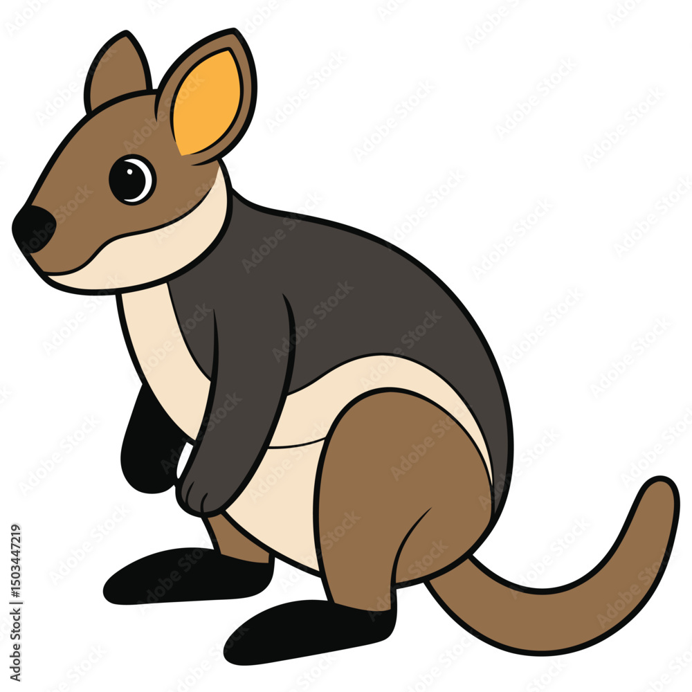 Tree Kangaroo vector illustration white background Tree Kangaroo vector illustration white background