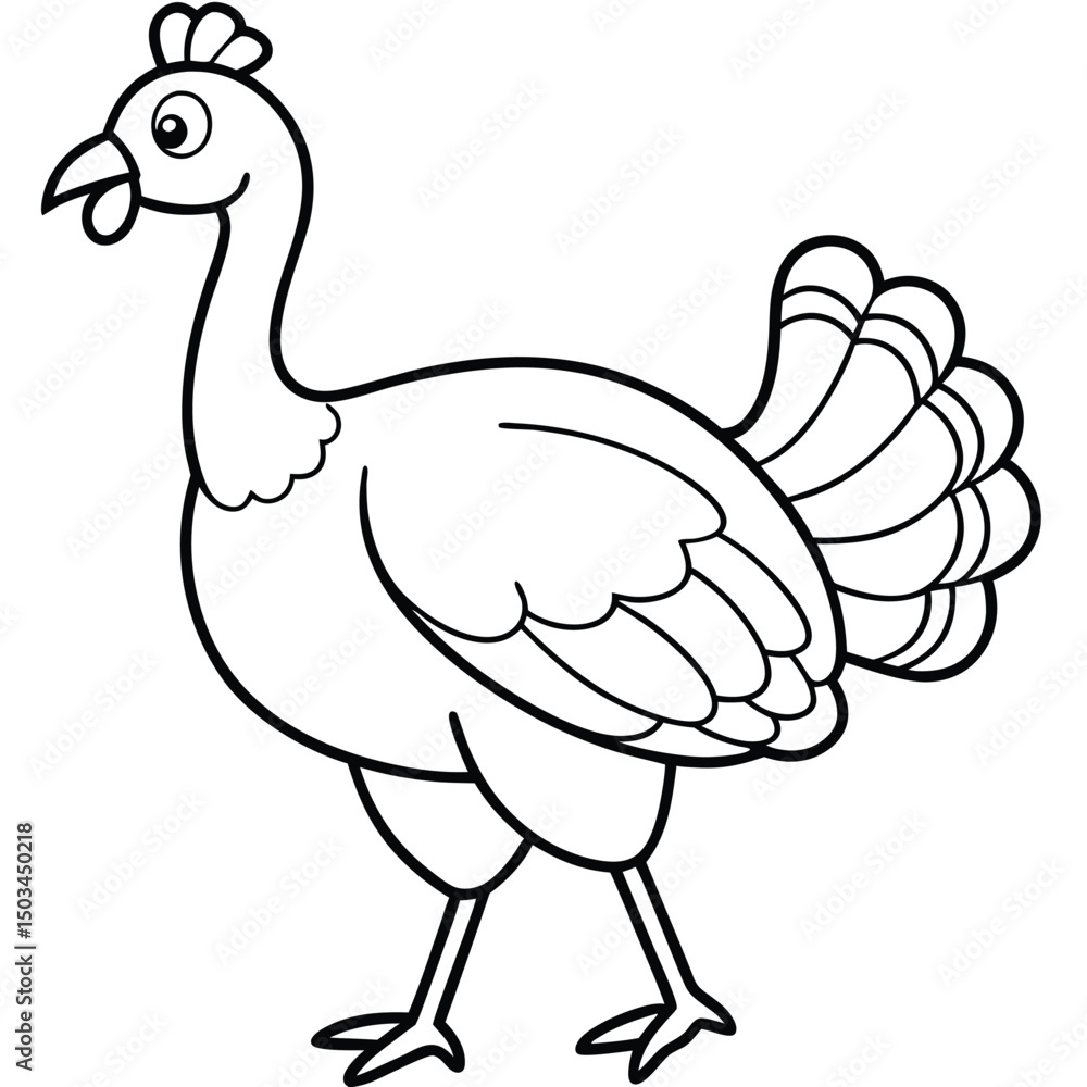 Wild Turkey vector illustration white background Wild Turkey vector illustration white background