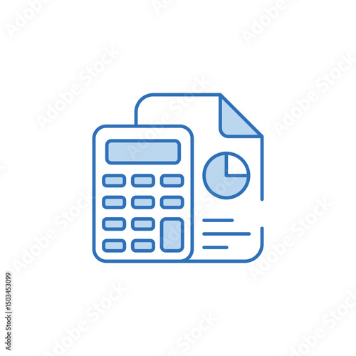 Calculation icon design with white background stock illustration