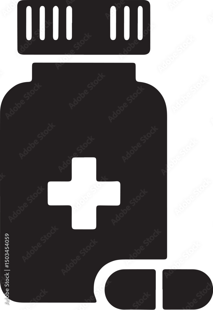 Healthcare and Medical Icons in Heart Shape