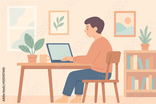 Cosy home workspace
