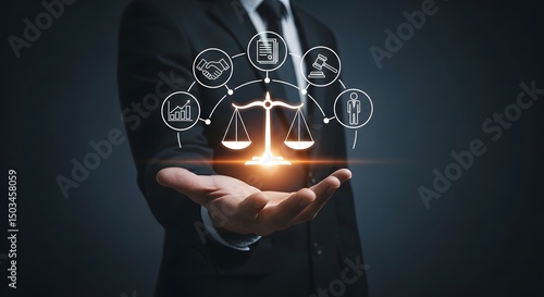 Balancing Justice A Visual Representation of Legal Scales and Ethical Considerations in Modern Law