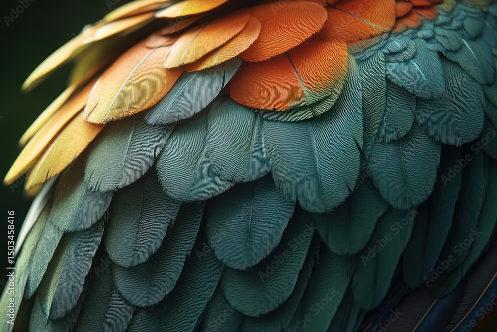 Obraz premium Colorful bird feather detail