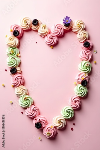 "Frozen Heartframe – Sweet Love in Ice Cream & Fruits"