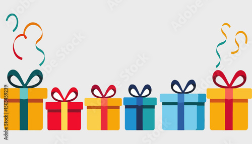 Colorful-Gift-Boxes-Illustration-Perfect-for-Birthday-Christmas-Celebration-Offers-Festive-Background-with-Confetti-Add-Joy-to-Your-Design