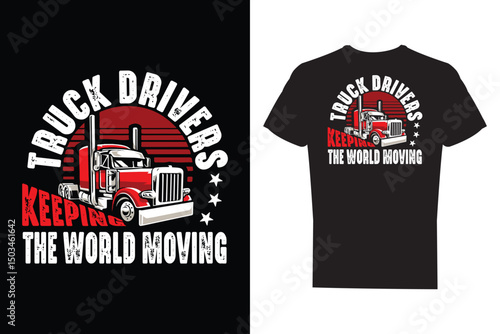 Truck driver t shirt svg design