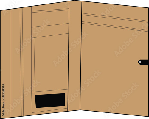 Title: Minimalist Geometric Frame Illustration