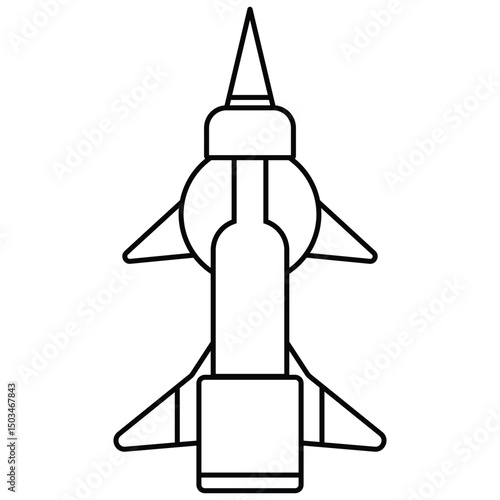 Rocket vector illustration. Future rocket illustration