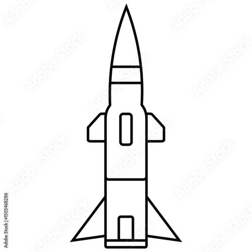 Space rocket vector illustration