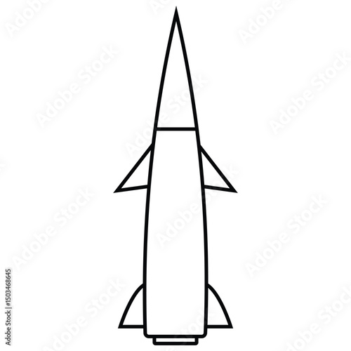 Nuclear weapon,. Rocket long range. Missile rocket illustration