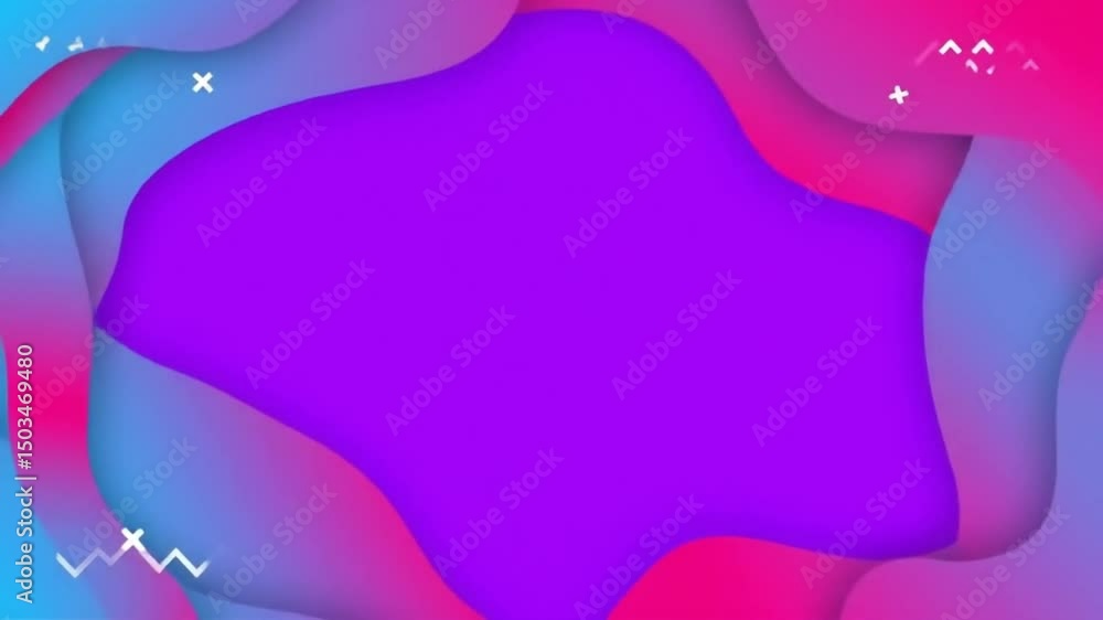 Abstract color swirl with geometric shapes