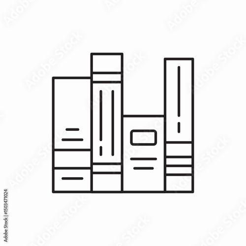 four books icon sign vector