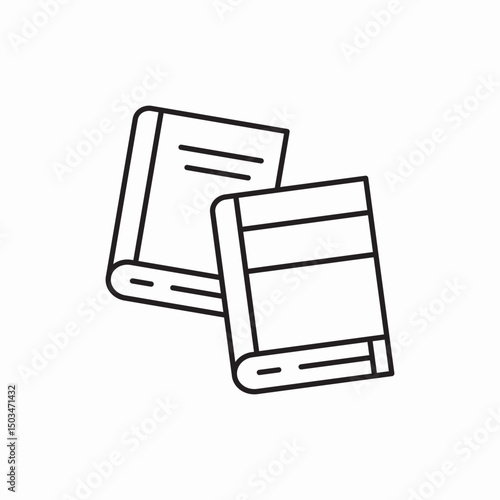 two books icon sign vector