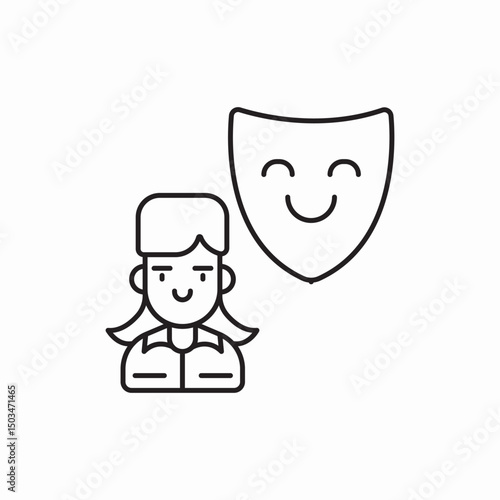 user mask emotions icon sign vector