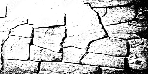  white grunge showing a close up of a cracked and broken stone wall texture with detailed patterns and rough surface features  white background.