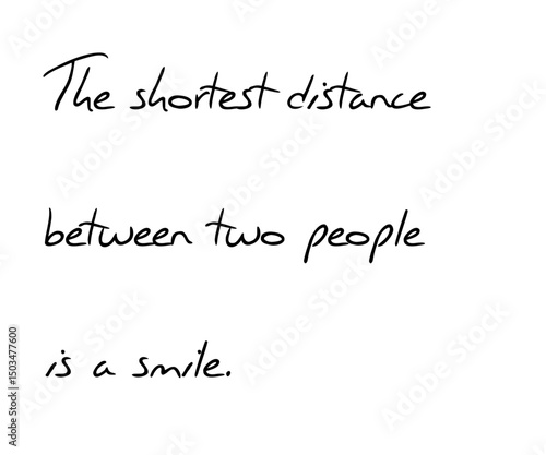 A smile conveys warmth and sympathy and is a sign of appreciation. Meaningful words in a special font, vector, vector graphic, eps. Version 1
