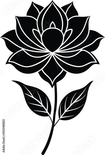 Minimalist Flower Line Silhouette