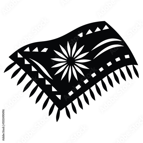 vector illustration of a black dragon