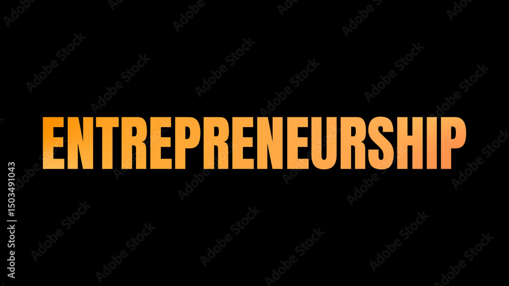 Fototapeta premium entrepreneurship word gradient illustration 