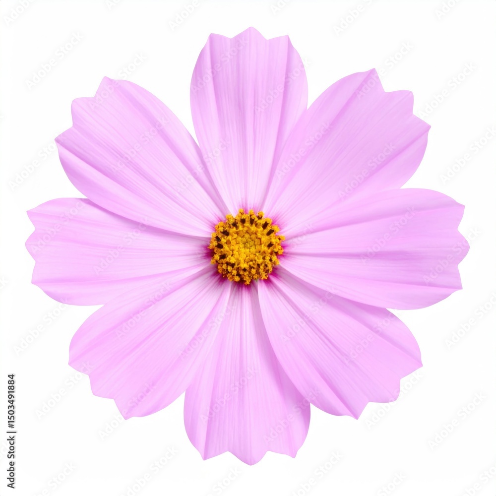 Fototapeta premium Pink Cosmos Flower Isolated on White Background