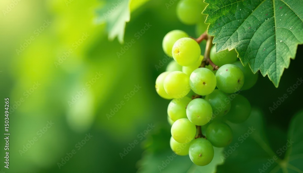 Mildew-covered grape leaves, vibrant green grapes , summer, green Mildew-covered grape leaves, vibrant green grapes , summer, green