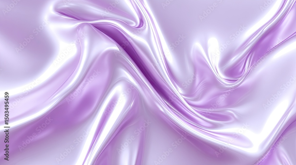 Fototapeta premium Lilac Silk Waves Abstract Smooth Fabric Texture with Elegant Background.