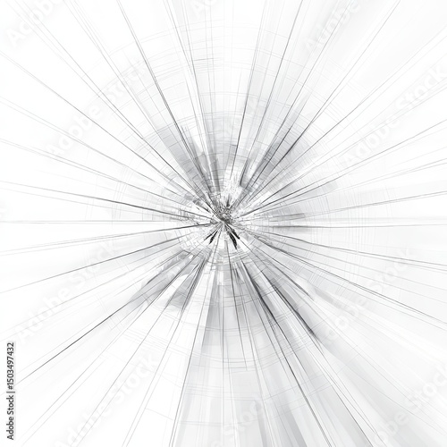 abstract spider web logo radial lines in gray white background