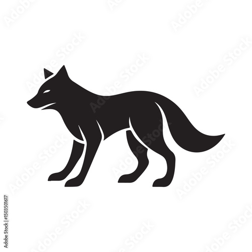 gray wolf vector art illustration