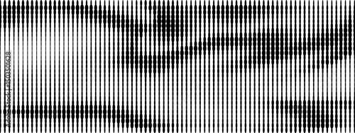 Old Television Screen. Vertical lines create an optical illusion