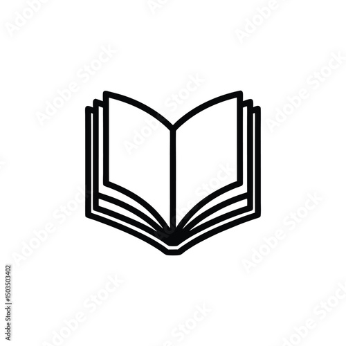 open book on white background