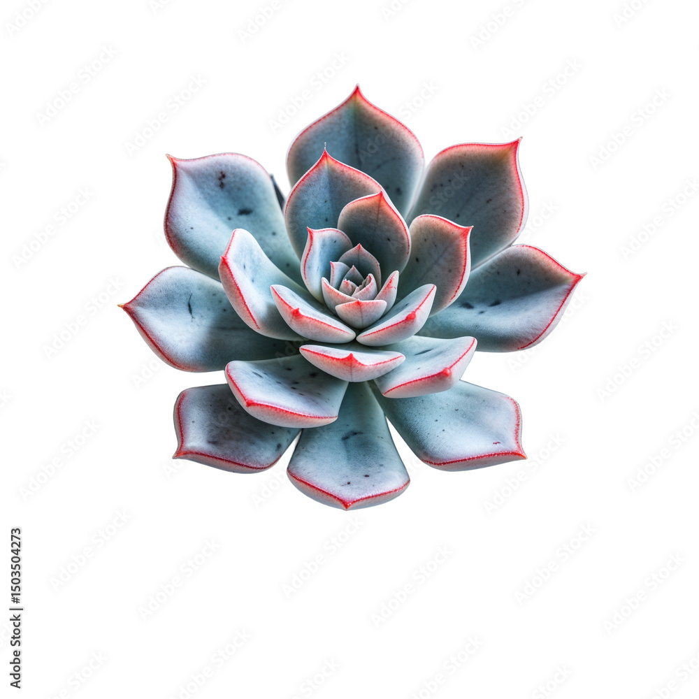 Fototapeta premium Echeveria Succulent on Black Background