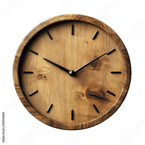 Wallpaper Mural Elegant wooden timekeeper displays current hour with precise craftsmanship Torontodigital.ca
