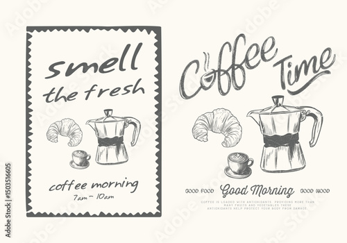 Retro typography Coffee time club graphic tee t-shirt, artwork. Sunday coffee time vector design. Retro Poster coffee. Graphic Design for T-shirt Street Wear and Urban Style. Vector illustration eps