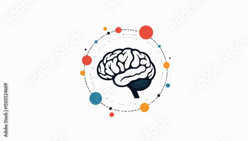 Geometric brain visualizing recommender system optimization, technology