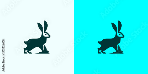 Rabbit Logo Silhouette for Business