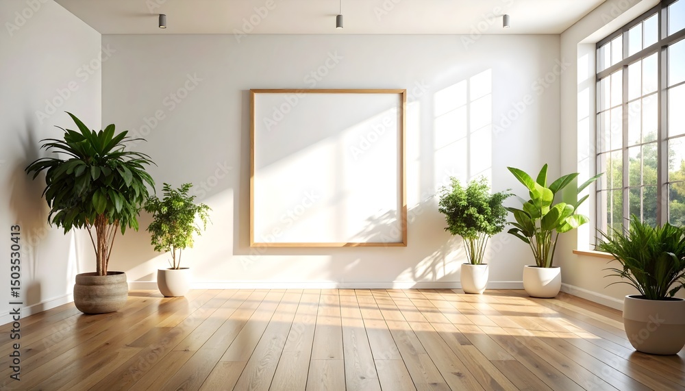 Obraz premium Studio Wall with Framed Art Mockup