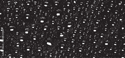 Small water drops texture vector. Rainy window overlay texture. Rain on glass background. Abstract halftone textured effect. Vector Illustration. EPS10.