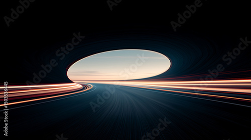 Tunnel Exit with Road to Sunrise.