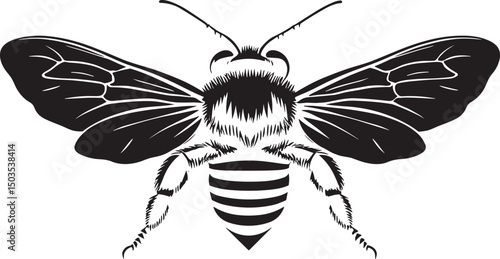 vector illustration of a wasp
