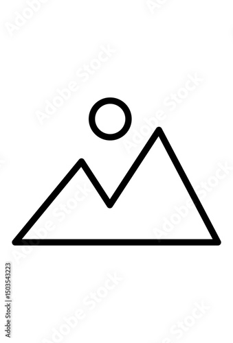 Outline of mountains, default picture placeholder