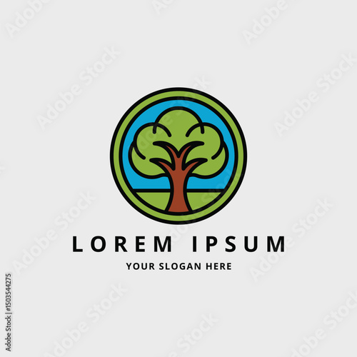 Eco-Friendly Tree Logo for Nature and Sustainability