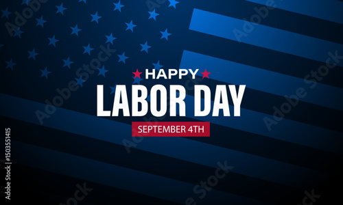 Happy labor day in United States of America background vector illustration