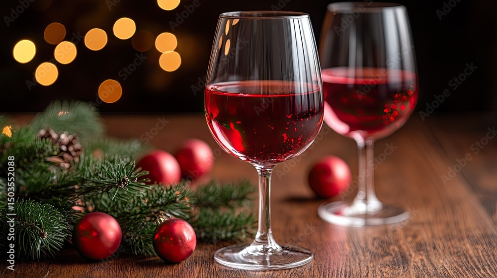 Festive Red Wine with Christmas Cheers. Festive Red Wine with Christmas Cheers.