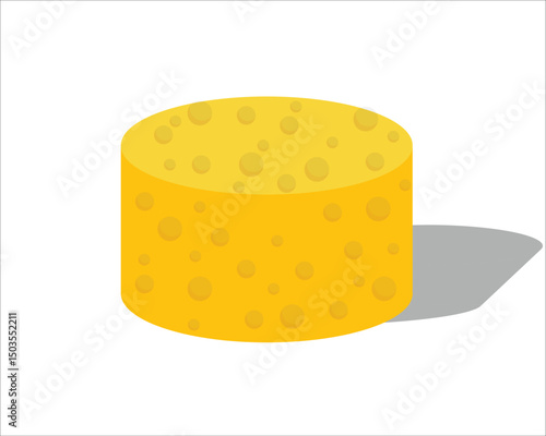 yellow block of cheese with holes