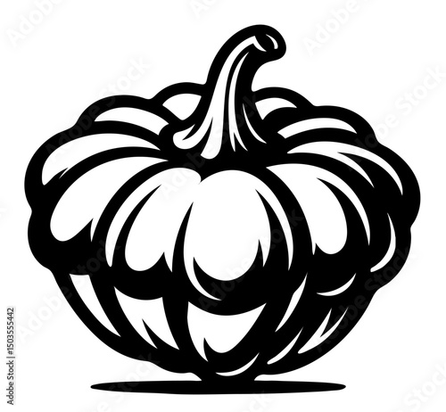 A zucchini squash is shown in black and white