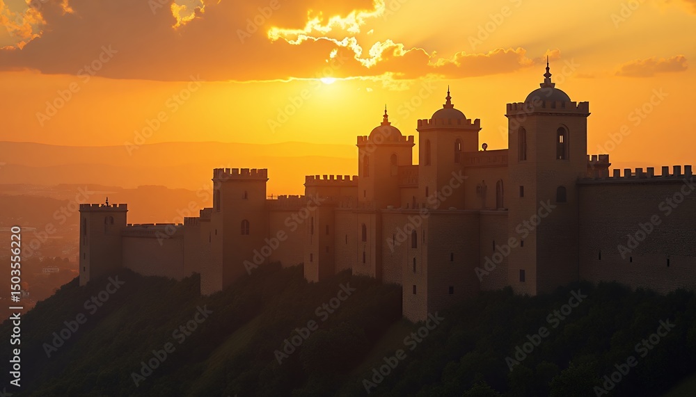 Castle Silhouette During Sunset Castle Silhouette During Sunset