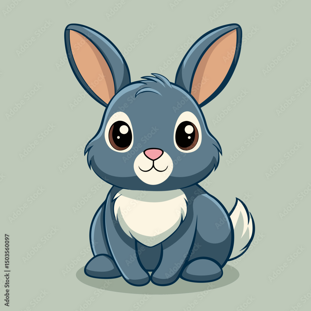 Fototapeta premium cute bunny rabbit cartoon vector
